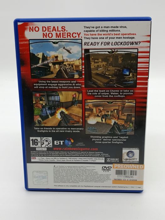gra tom clancy's rainbow six lockdown sony playstation 2 (ps2)