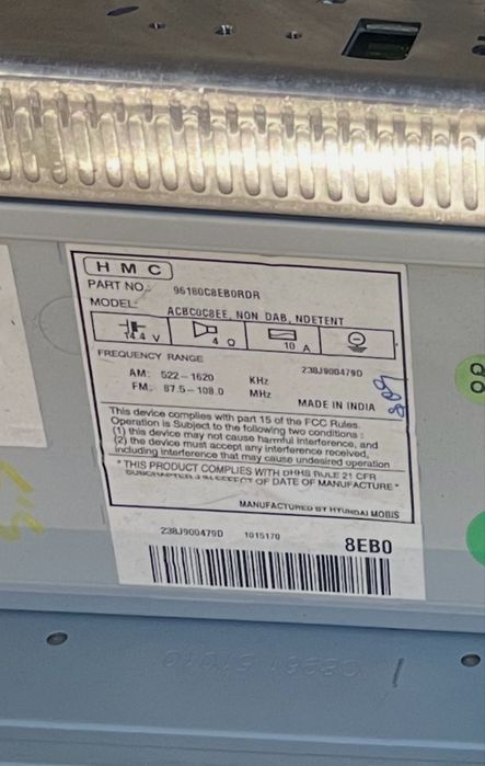 radio hyundai i20 II 2019 , C8EB0