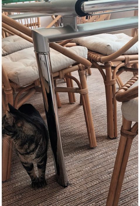 Mesa extensivel de vidro
