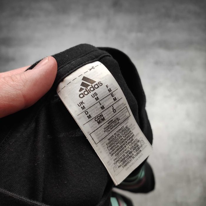 MĘSKA Koszulka Bawełna duże Logo Codzienna Dresowa Adiidas Active
