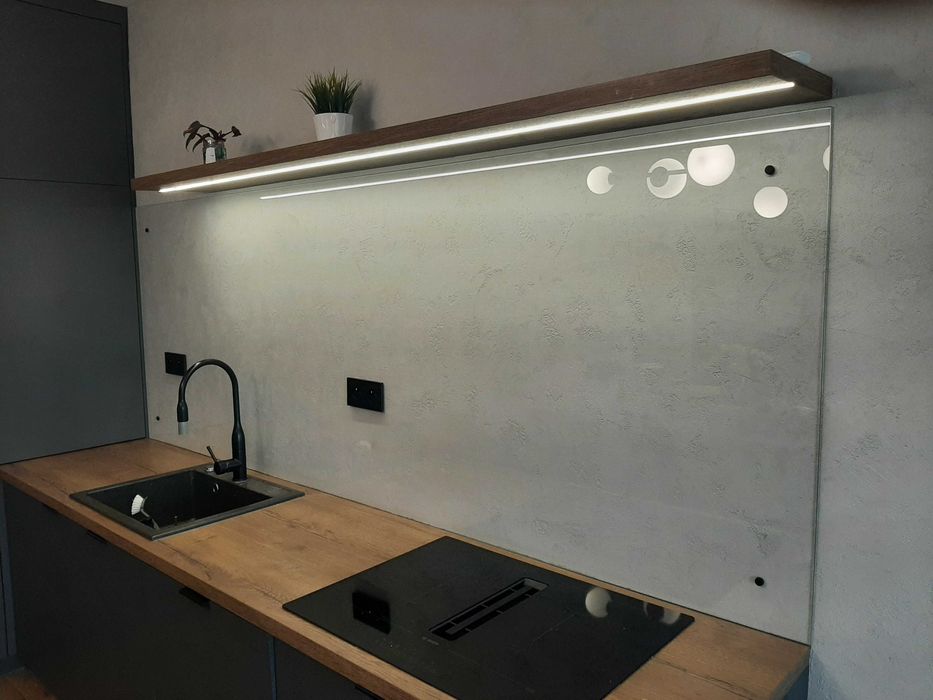 Panel szklany do kuchni, lakobel, lustro