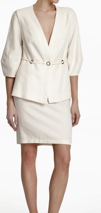 Kostium żakiet spódnica L na komunię, chrzciny elegancki