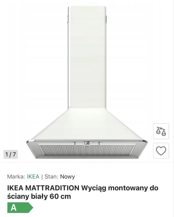 Okap Ikea Matrtradition wyciąg kuchenny stan bardzo dobry