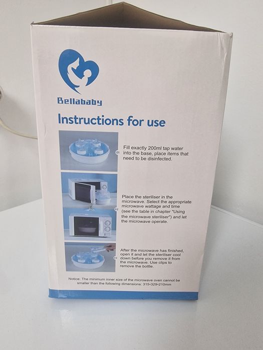 Esterilizador de biberons + 4 biberons