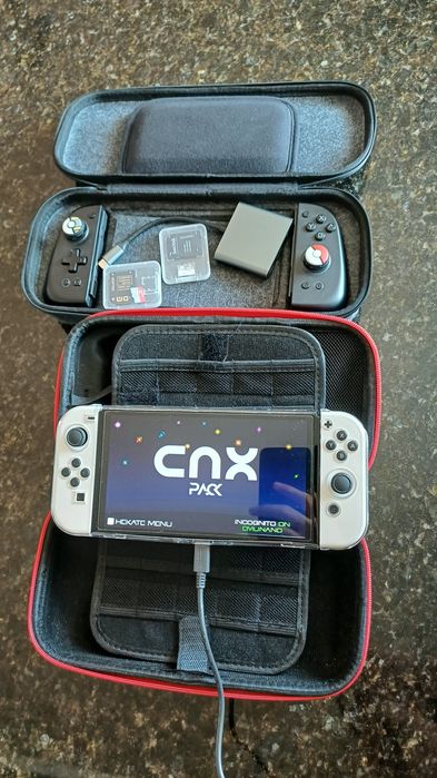 Nintendo Switch OLED Desbloqueado (Atmosphère) + Cartão microSD | Pronta a Jogar