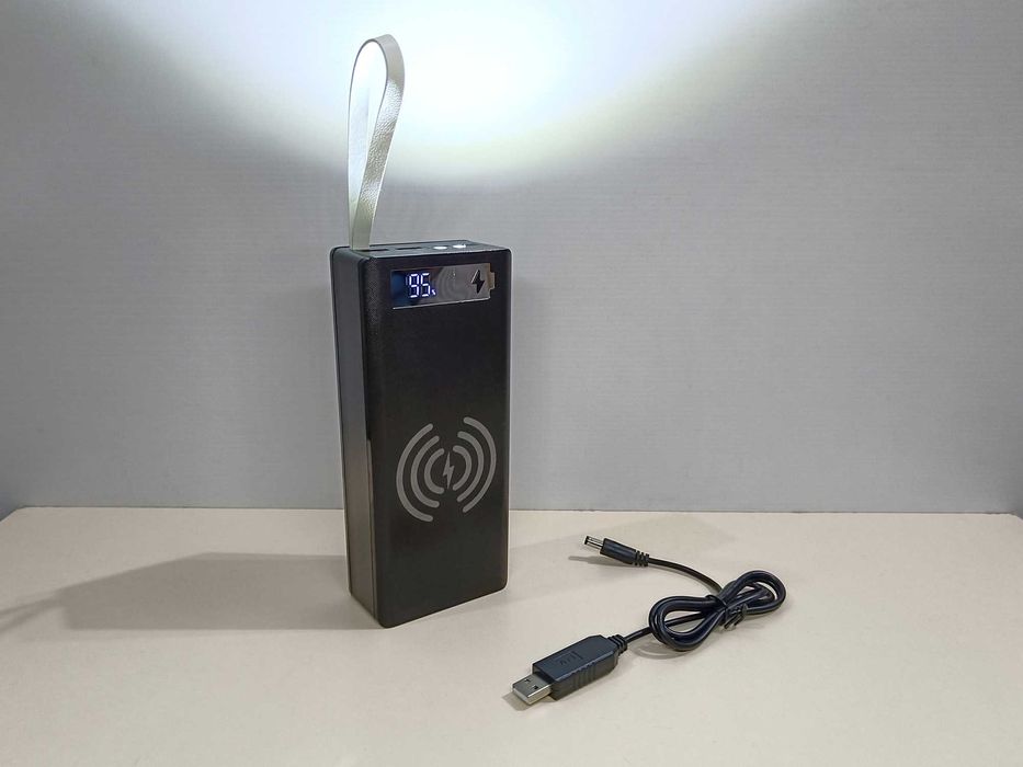 Повербанк на 48000 мАч, бездротова зарядка, швидка зарядка, + 12V