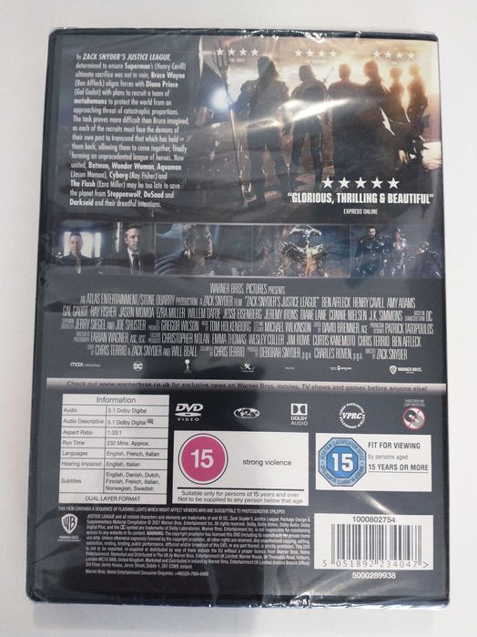 Zack Snyder's Justice League DVD (Novo e Selado)