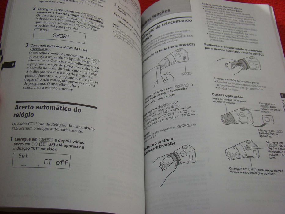 Manual de instruções autorádio Sony