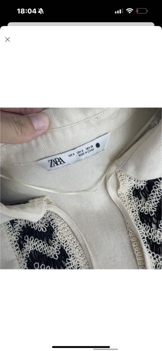 Блуза сорочка вишиванка Zara жіноча с-м