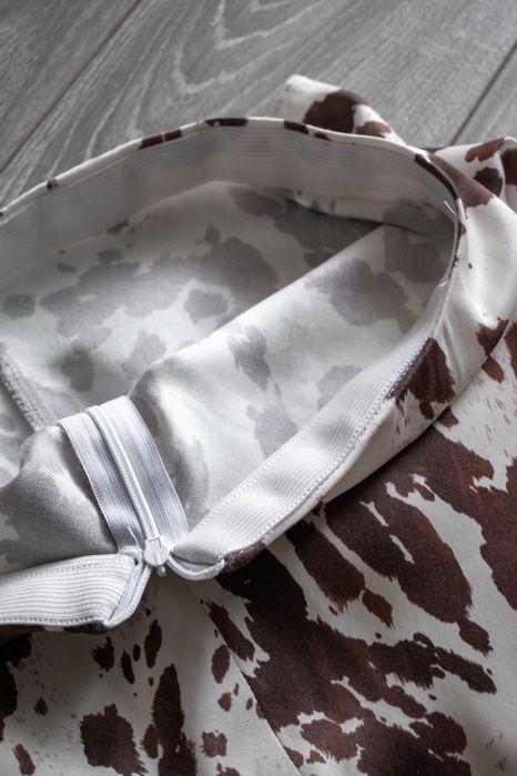 Атласна спідниця максі, принт корови, спідниця анімалістичний принт