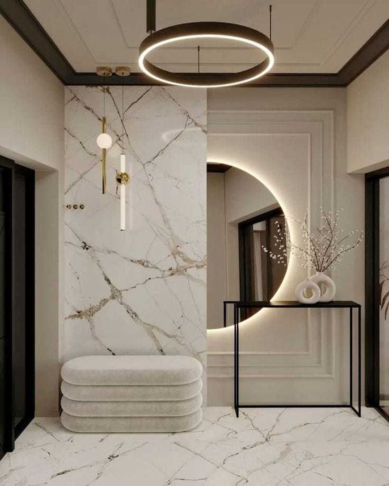 Lustra półokrągłe podświetlane led -różne rozmiary