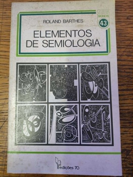 livro "Elementos de Semiologia" do influente crítico e teórico francês Roland Barthes