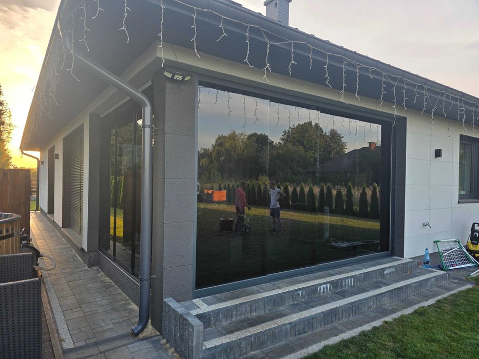 szyby przesuwne, tarasowe, bezramkowe