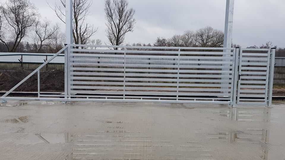 Brama przesuwna 4mx1,50m poziomy profil 80x20 ocynk PRODUCENT