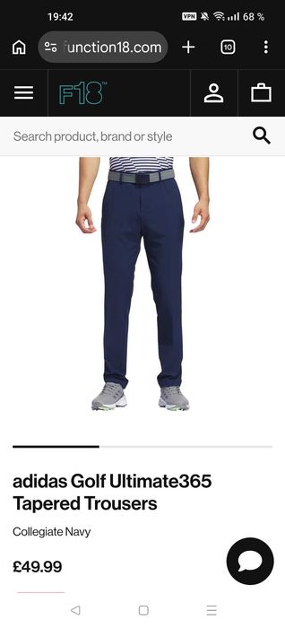 Джинсы (chino Adidas Golf w38 stretch dark blue.