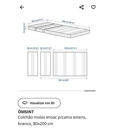 Cama solteiro IKEA SLÄKT extensível c/estrado ripas, branco/turquesa claro - como NOVA