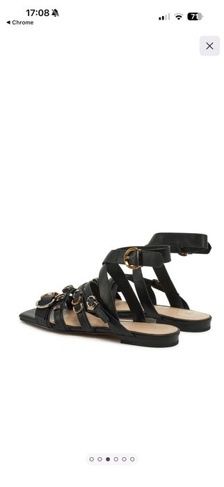 Босоніжки Pinko Marli шкіряні сандалі