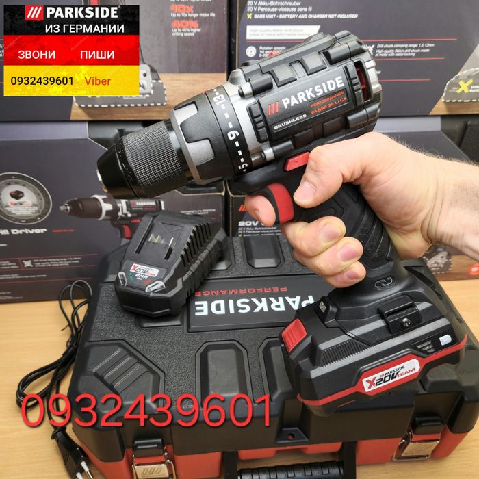 Бесщёт. шуруповерт/дрель 20В из ГЕРМАНИИ Parkside Perf PABSP 20 C4