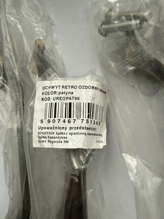 Stylowe Uchwyty Meblowe RETRO Patyna 96mm – Zestaw 6 szt. NOWE