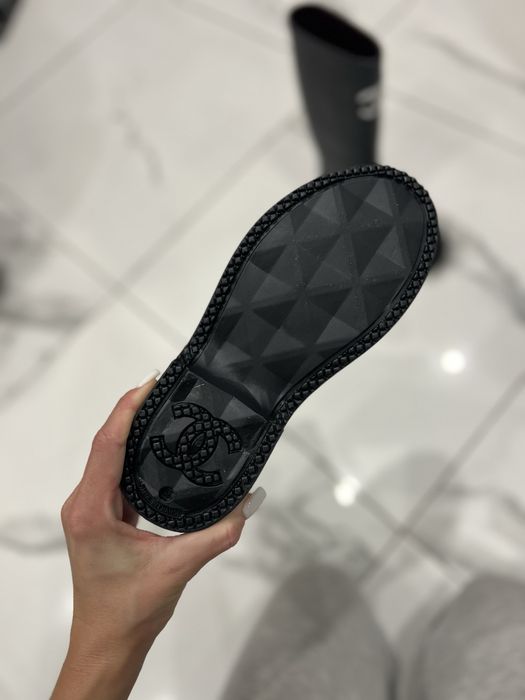 Гумаки чоботи гумові шанель chanel 37 розмір