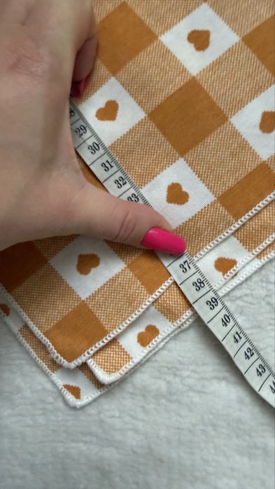 Komplet serwetek 4 sztuki pomarańczowe serduszka