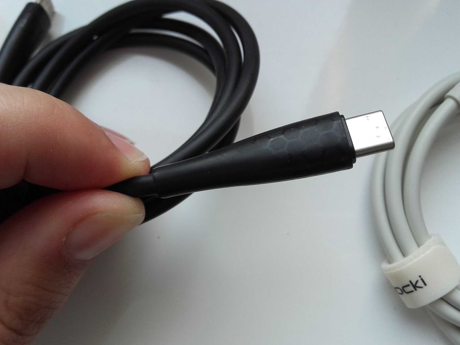 Toocki kabel USB-C - USB-C, PD do 60W transmisja danych, 1m+1m, biały+