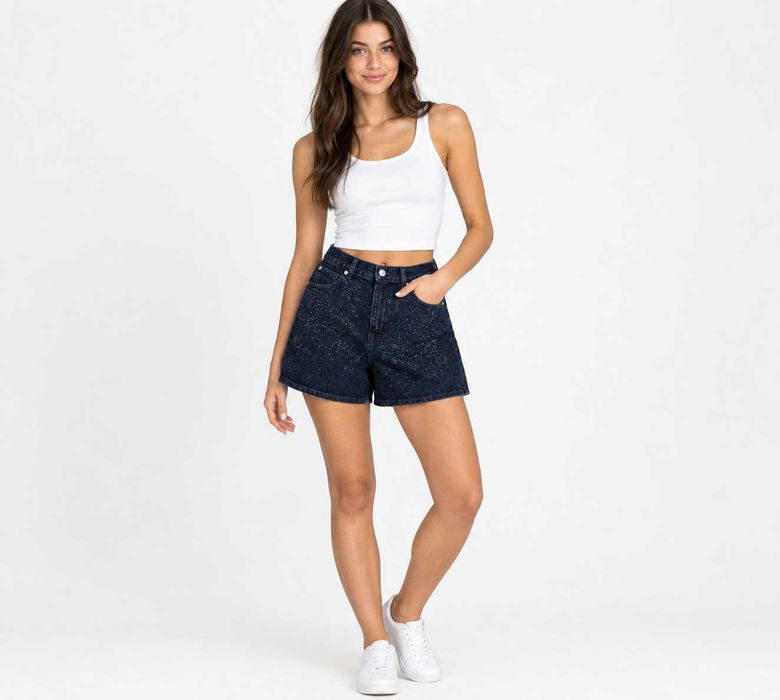 Spodenki Dzinsowe Jensowe Nowe Zara Relaxed Fit S 36 Cyrkonie