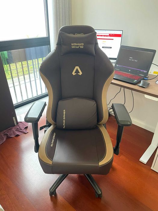 Cadeira Gaming ALPHA GAMER Nébula (Castanho e Preto)