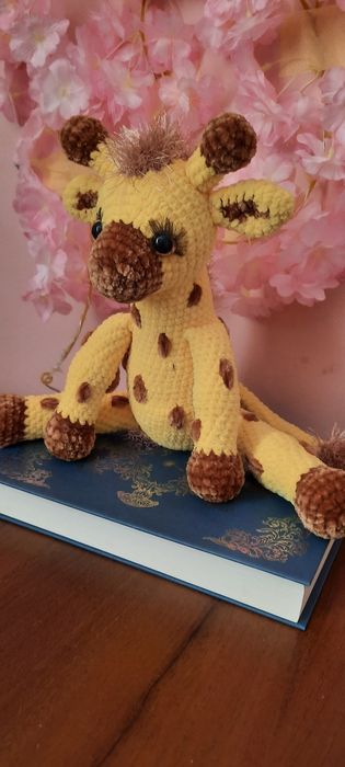 В'язаний жираф / в'язані іграшки/ плюшеві іграшки/ м'які іграшки