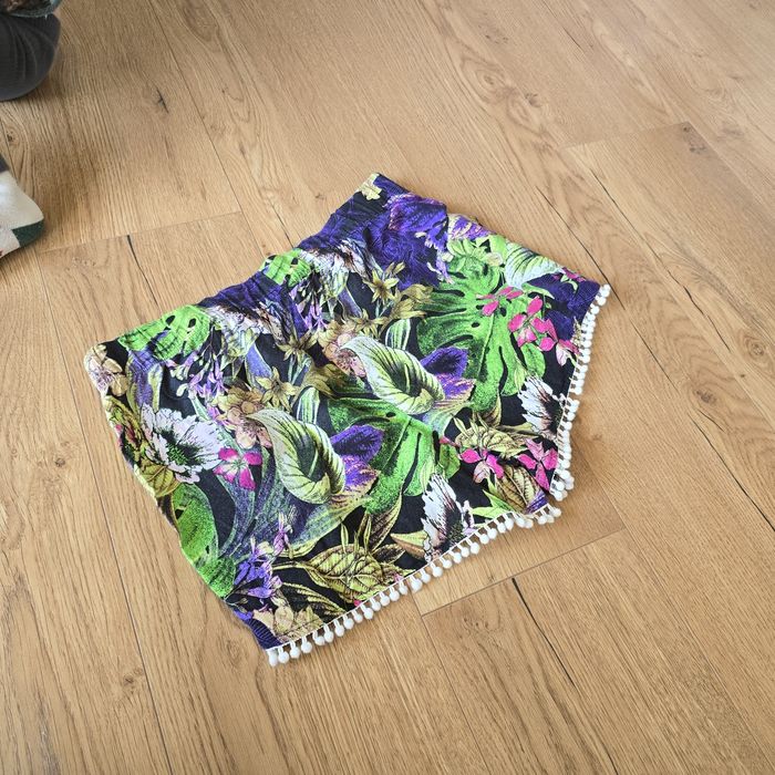 Krótkie spodenki papaya m 38 viscose tropic letnie szorty