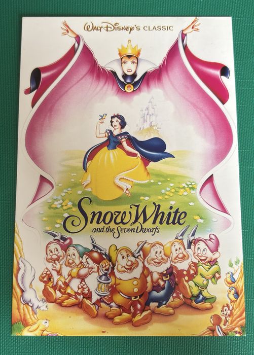 Pocztówka kartka Snow White and seven dwarfs Walt Disney’s classic nowa