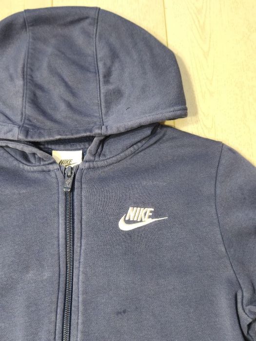 Nike оригинал — синяя кофта с капюшоном, на молнии