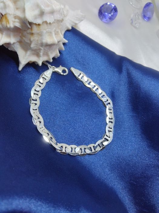 Piękna srebrna bransoletka splot Gucci, srebro 925, dł. 18,5 cm