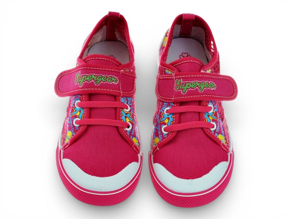 Tenisówki dziecięce fuksja buty sportowe na rzep 6226 rozm. 33