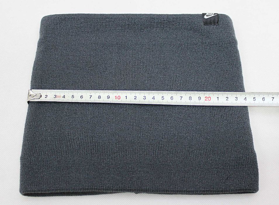 Теплий комплект шапка бафф найк (Nike) з чорною вишивкою ZE00105-2