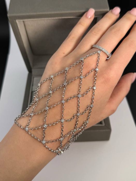 Браслет з діамантами 1.30ct  біле золото