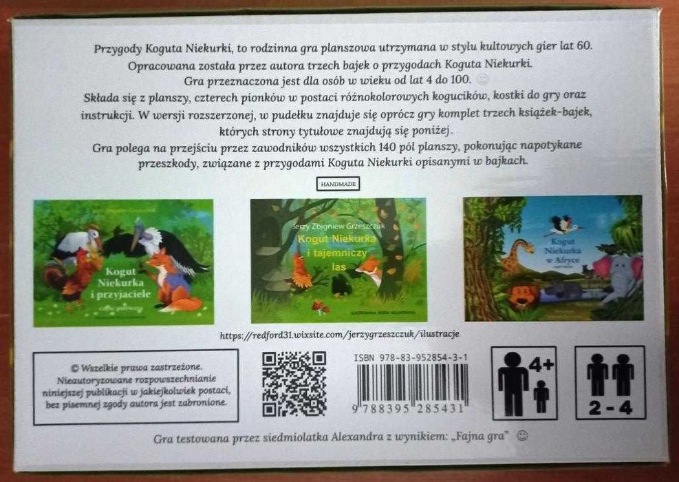 Gra planszowa rodzinna "Przygody Koguta Niekurki"