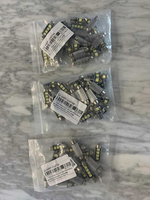 3 Kits de 27 luzes Led brancas para Mercedes Benz E-Class W211