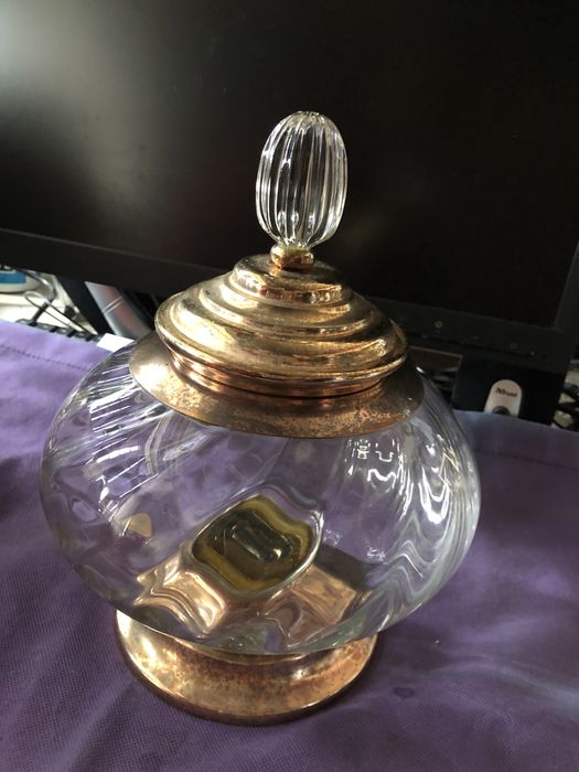 Peca antiga  bomboneira. Vidro