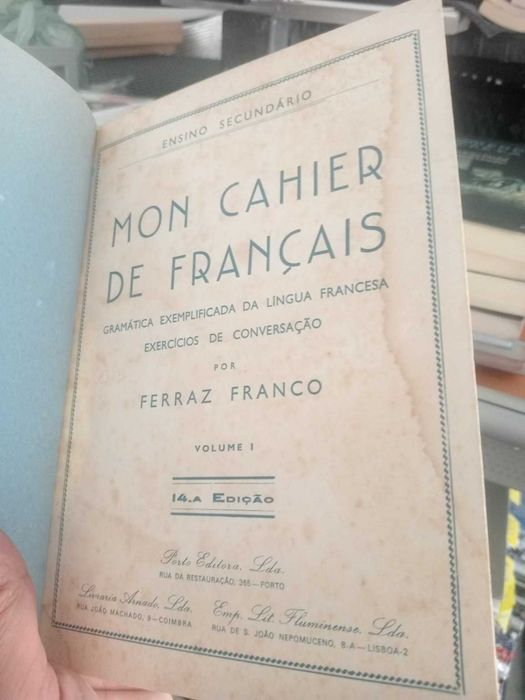 Mon Cahier de Français — Ferraz Franco | Volumes I e II