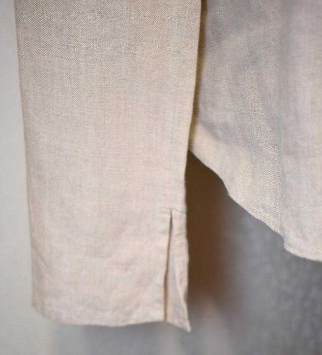 Блуза льняна з коттоновим мереживом на грудях льон коттон бавовна