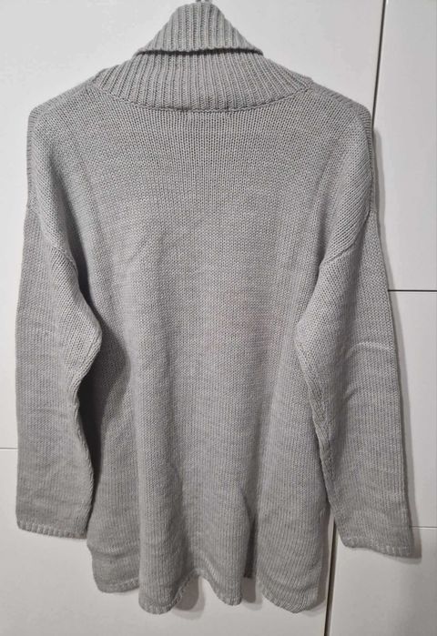 Sweter golf C&A szary koronka rozm. S / M