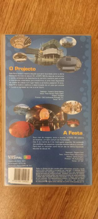 Cassete de video da expo 98