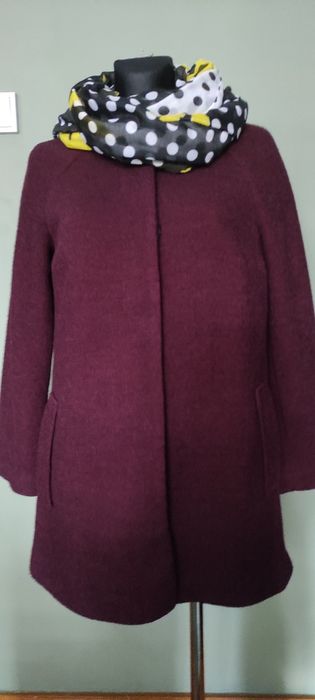 Płaszczyk narzutka oversize w kolorze wina H&M