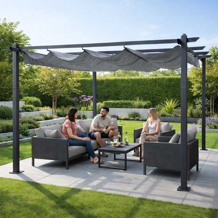 Pergola 3x4 zadaszenie ogrodowa altana pawilon Parasol do ogrodu daszek