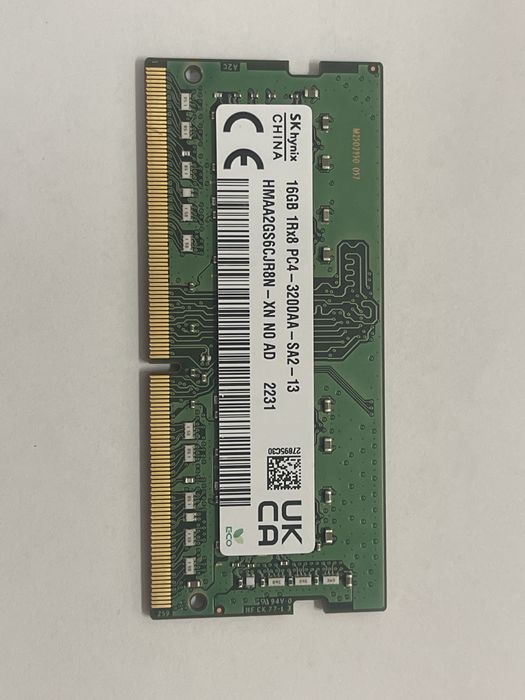 Модули HYNIX SO-DIMM 16GB DDR4 3200MHz HMAA2GS6CJR8N-XN. C гарантией.