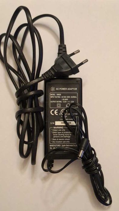 Zasilacz AC Power Adaptor SR858 z kablem zasilającym