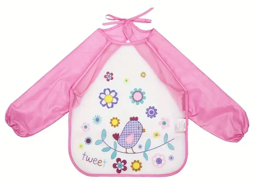 Babete com Mangas (impermeável) Vermelho ou Rosa NOVO