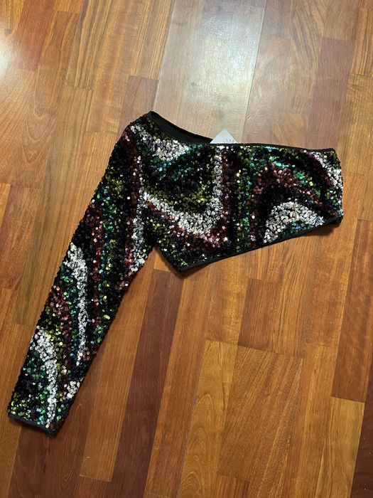 Святковий топ із блискітками 38р М