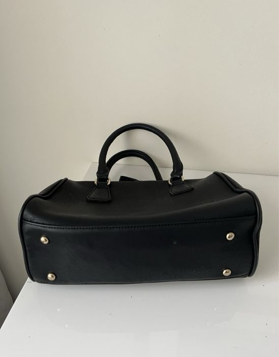 PRADA inspirowana Czarna torebka damska ze zlotymi elementami